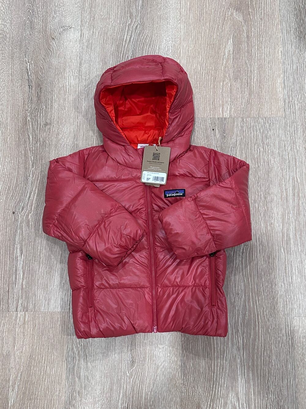 Patagonia Baby Hi-Loft Down Sweater Hoody, Amanita Red, Size 2T, NWT